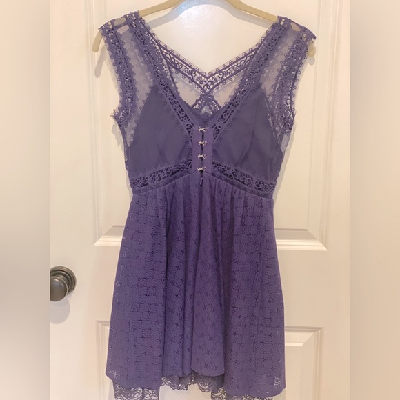 Free People Purple Boho Lace Dress - Picture 3 of 4